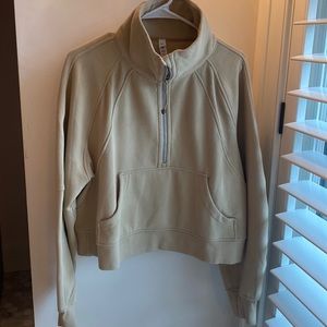 Tan Lululemon scuba sweatshirt! Like new! Barely worn!